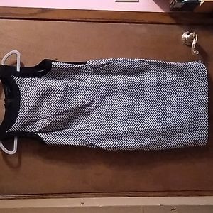 Tommy Hilfiger Elegant Black & White Dress